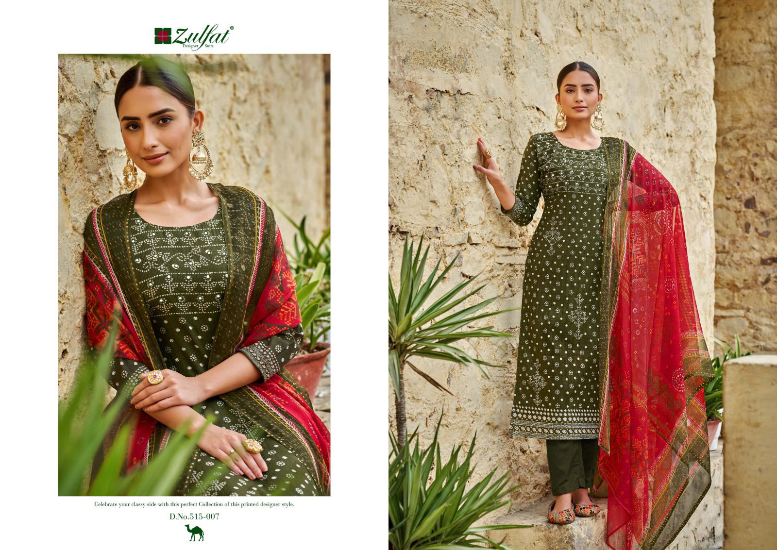 Tamanna Vol 4 By Zulfat Cotton Readymade Suits Catalog
